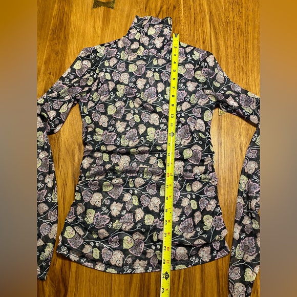 CINQ A SEPT  
Shirred Ivy Turtleneck Top In Black Multi - Picture 10 of 10